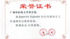 beat365审计处荣获2017年至2019年全区内部审计工作成绩突出集体表扬