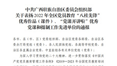 【喜讯】beat365选送作品荣登2022 年全区党员教育“八桂先锋”优秀作品（课件）榜单