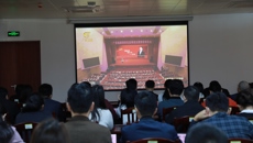 beat365组织收看广西勤廉榜样先进事迹主题情景报告会